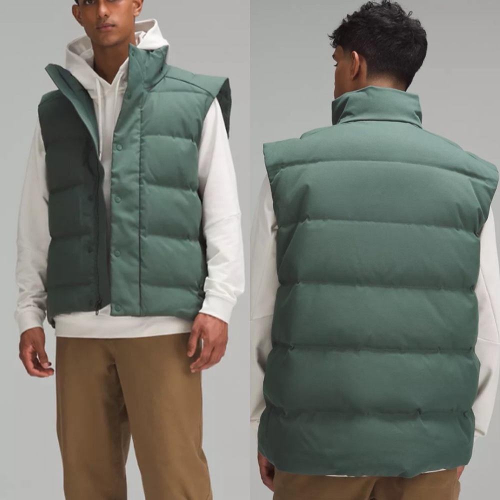NWT Lululemon Wunder Puff Vest Tech Canvas in Dark Forest (green)